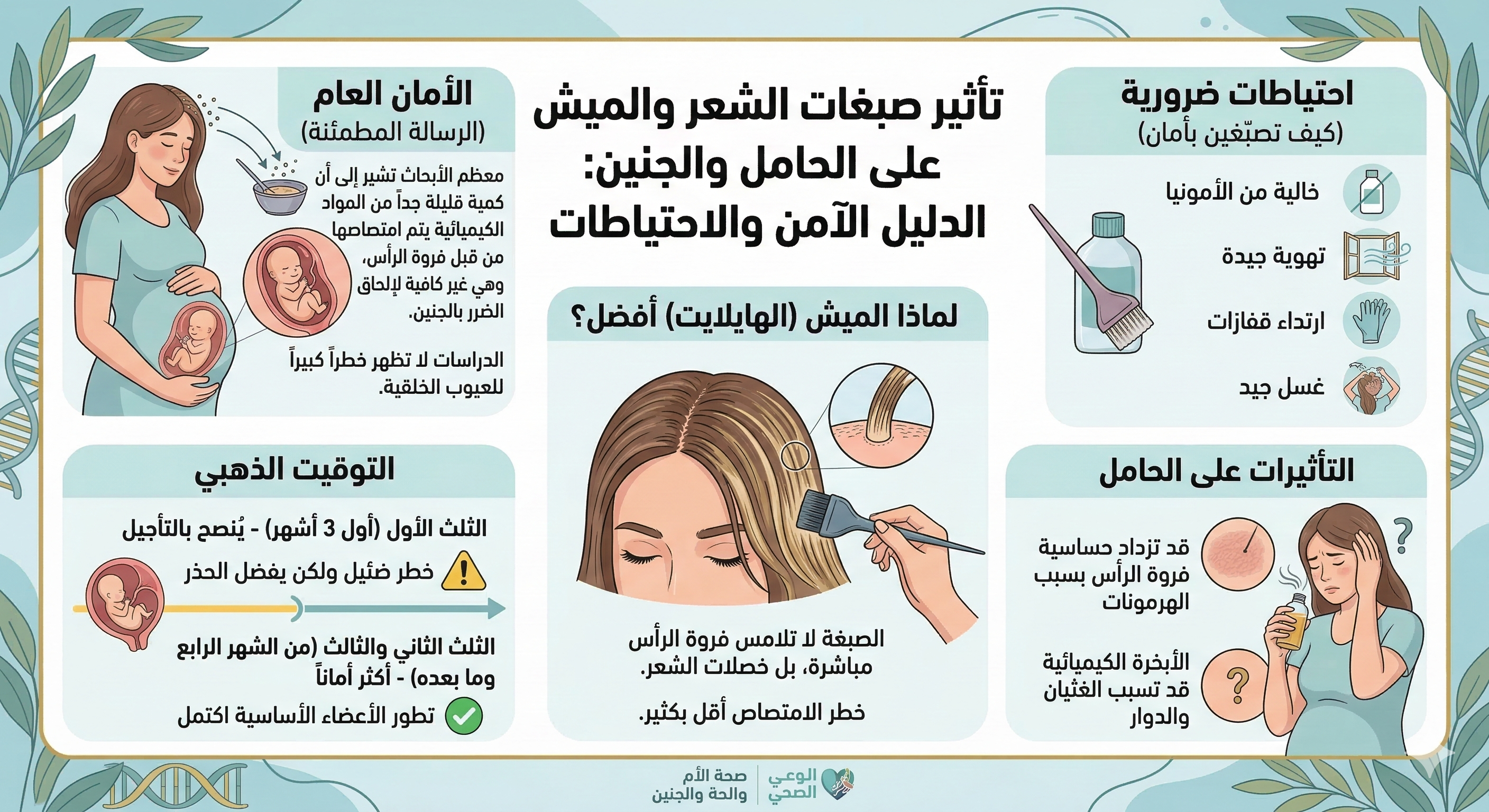 تأثير الميش و صبغة الشعر على الحامل 1