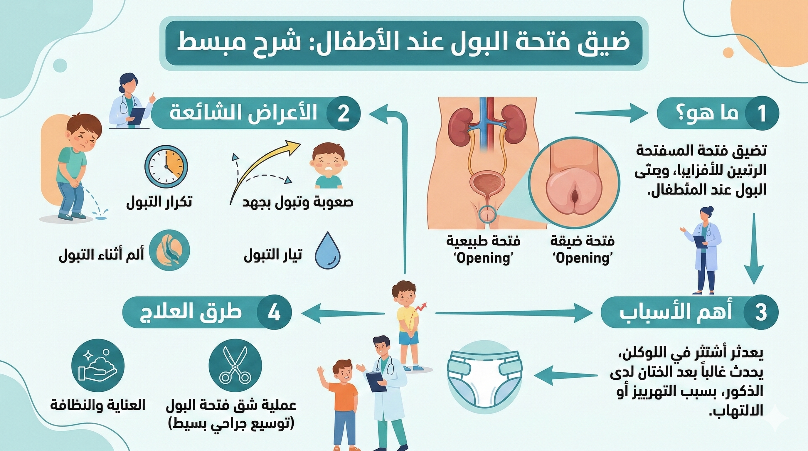 ضيق فتحة البول عند الأطفال 1