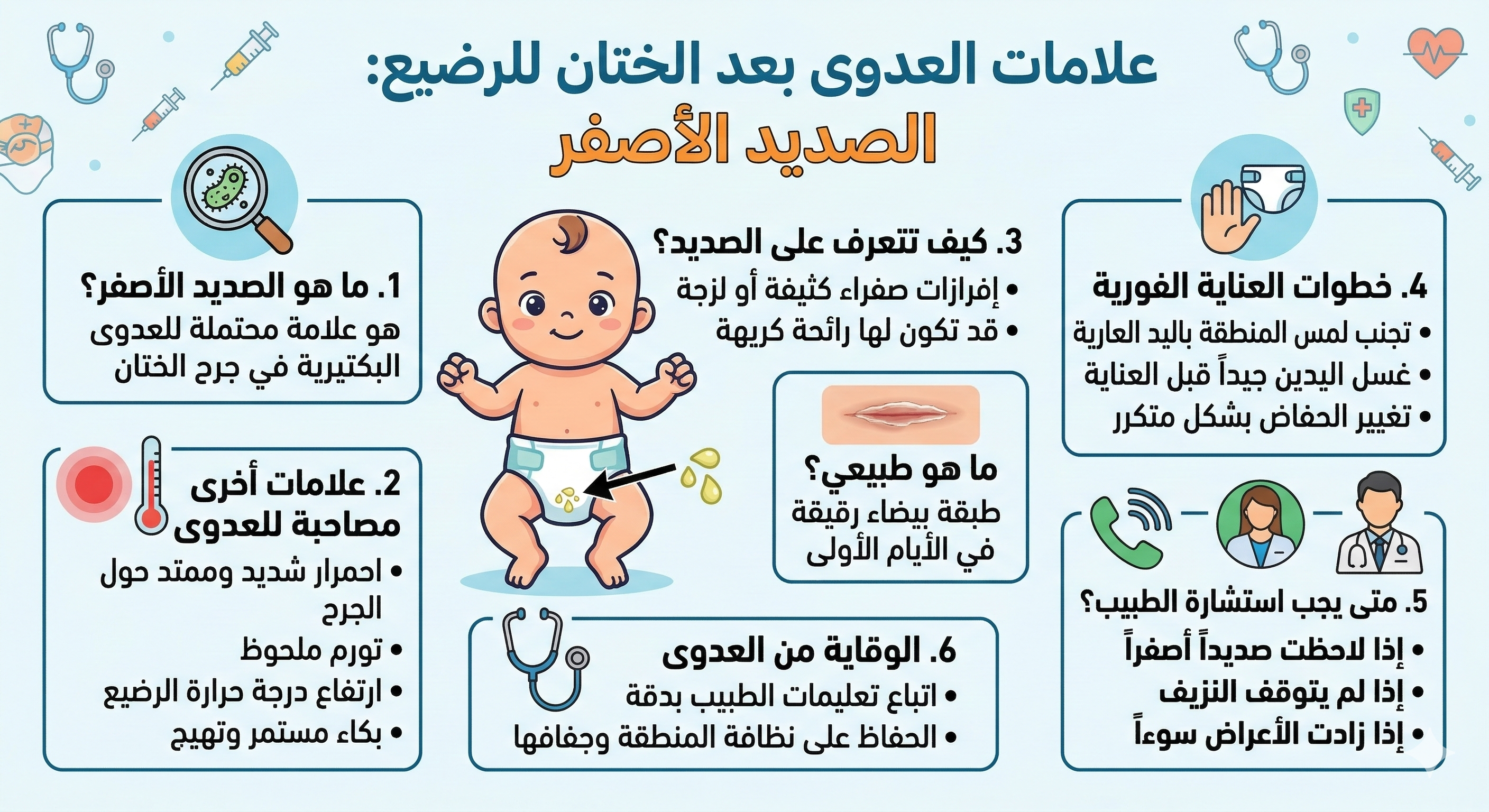 قيح و صديد أصفر بعد الطهور والختان 1