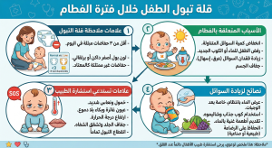 قلة تبول الطفل خلال الفطام